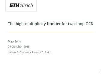 The high-multiplicity frontier for two-loop QCD   Background   Numerical unitarity for 2-loop