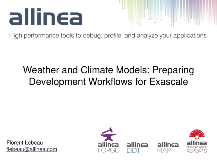 weather and climate models preparing development