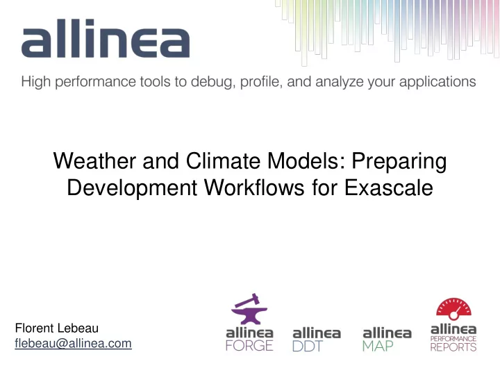 weather and climate models preparing development