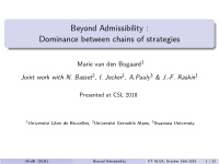 beyond admissibility