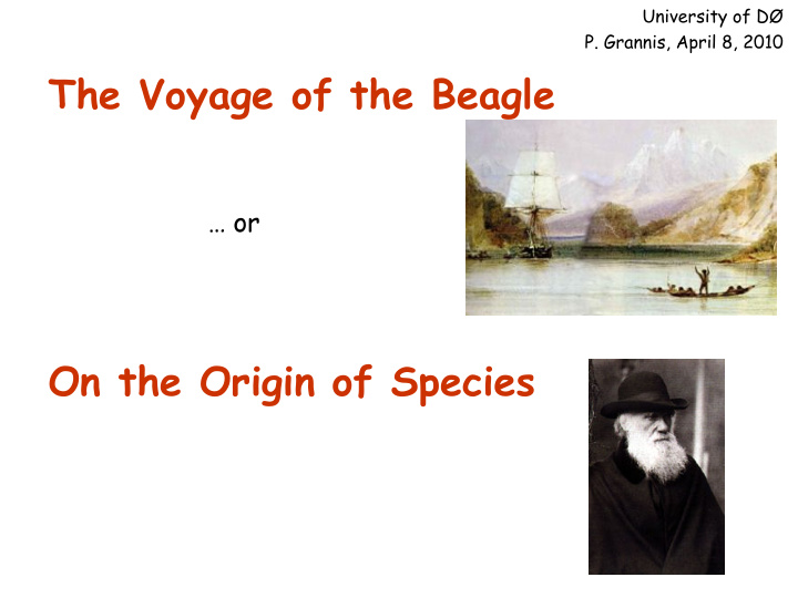 the voyage of the beagle