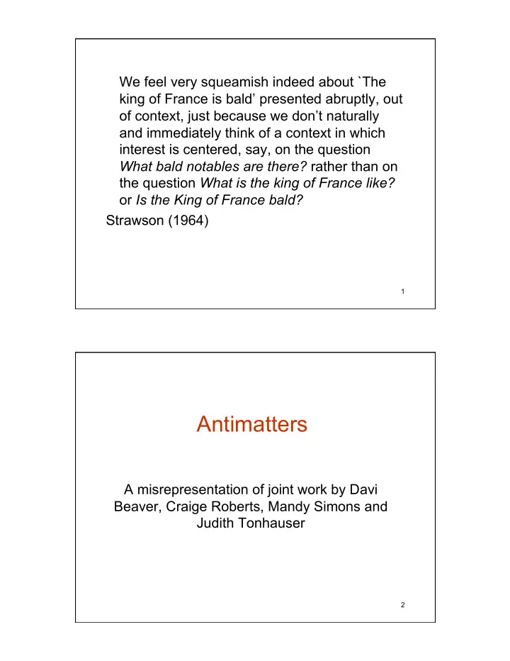 antimatters