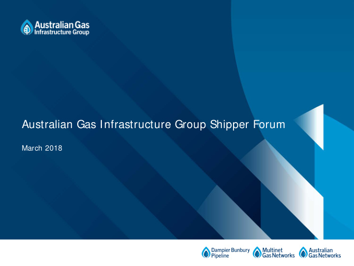 australian gas infrastructure group shipper forum