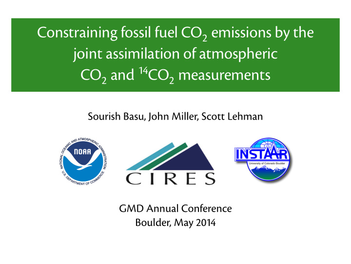 constraining fossil fuel co emissions by the joint
