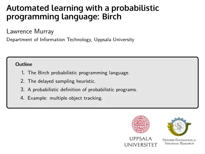 automated learning with a probabilistic programming