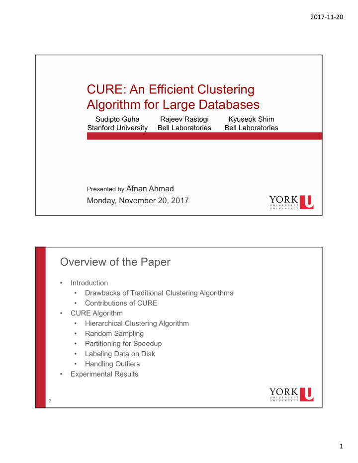 cure an efficient clustering algorithm for large databases