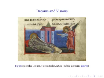 Dreams and Visions  .  ..  ..  .  .  .  ..  .  .  ..  .  .  ..  .  .  ..  .  ..  .  .  .  ..  .  .