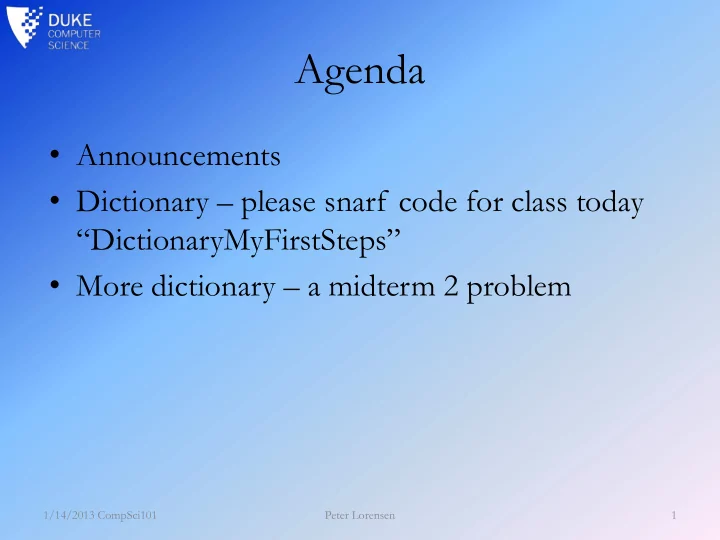 agenda