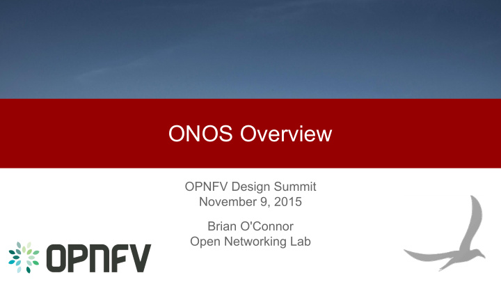 onos overview