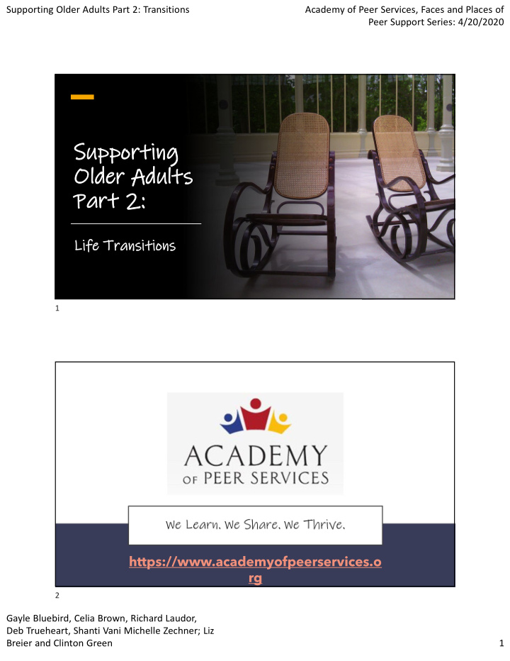 supporting older adults part 2