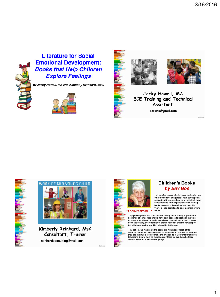 literature for social emotional development books that