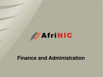 Finance and Administration  Road Map  Forecast Income Statement  Membership and expenses