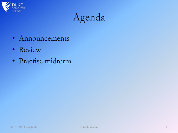 agenda