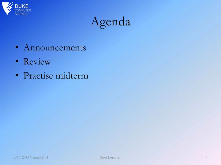 agenda