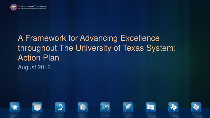 a framework for advancing excellence