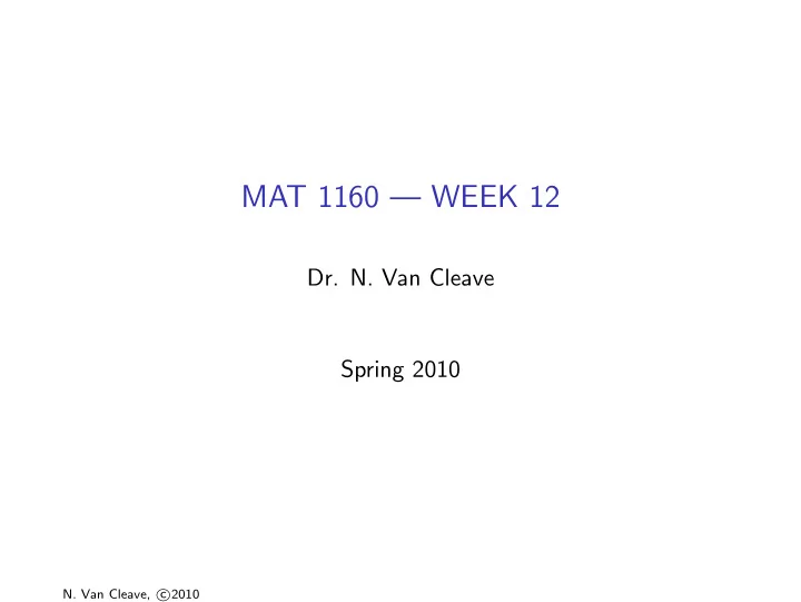 mat 1160 week 12