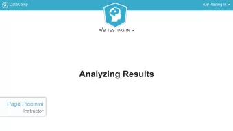 Analyzing Results  Page Piccinini  Instructor  DataCamp  A/B Testing in R  Experiment results