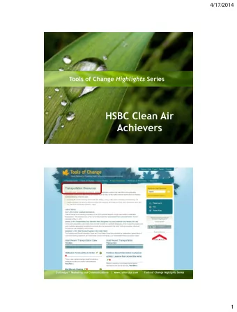 Achievers Cullbridge Marketing and Communications    |   www.cullbridge.com Tools of Change