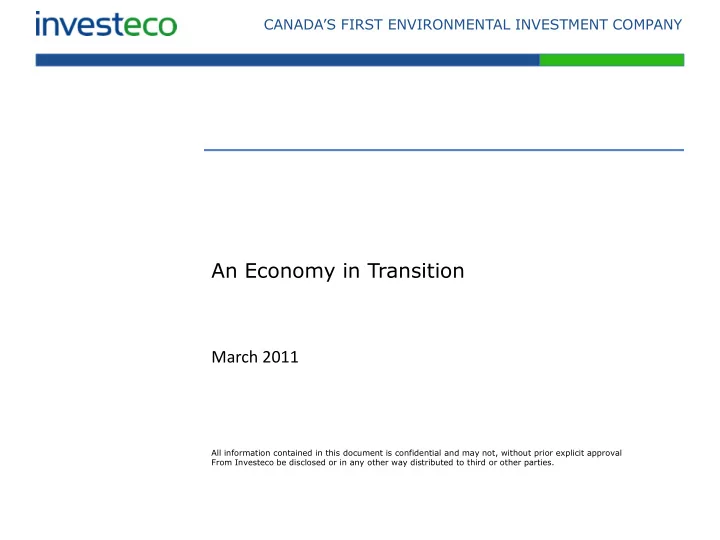 an economy in transition