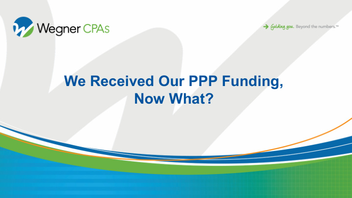 we received our ppp funding now what disclaimers