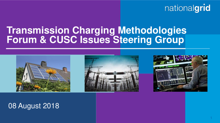 transmission charging methodologies forum cusc issues