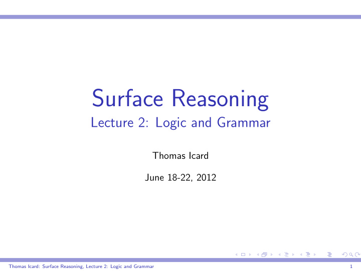 surface reasoning