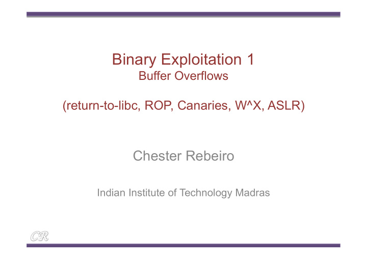 binary exploitation 1
