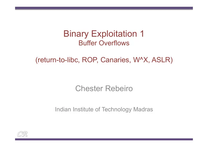 binary exploitation 1