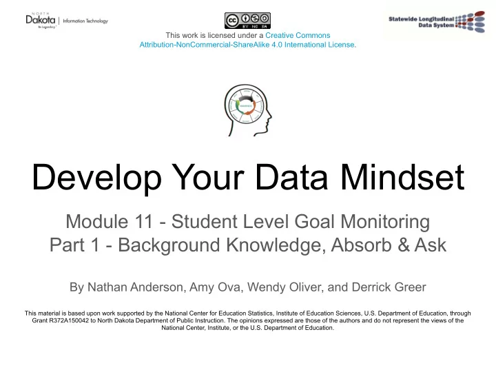 develop your data mindset