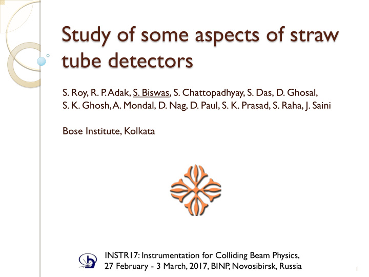 study of some aspects of straw tube detectors