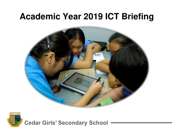academic year 2019 ict briefing