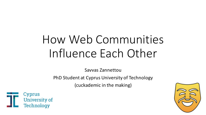 how web communities influence each other
