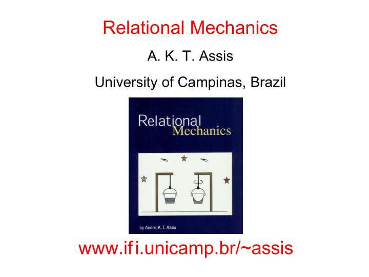 relational mechanics