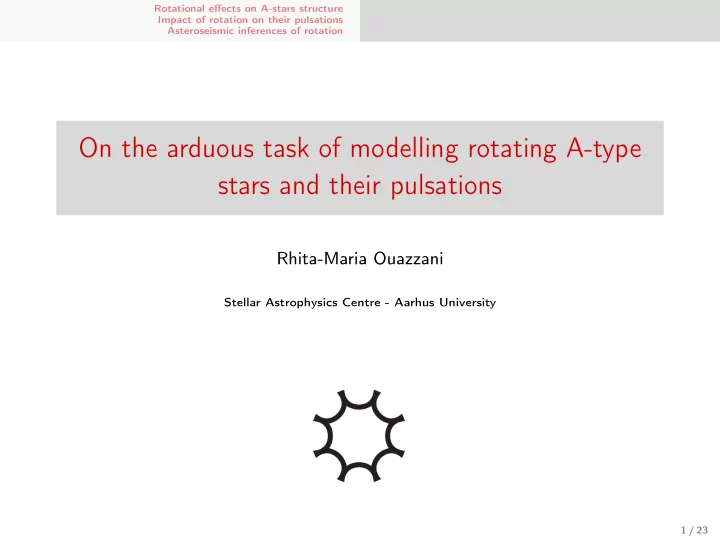 on the arduous task of modelling rotating a type stars