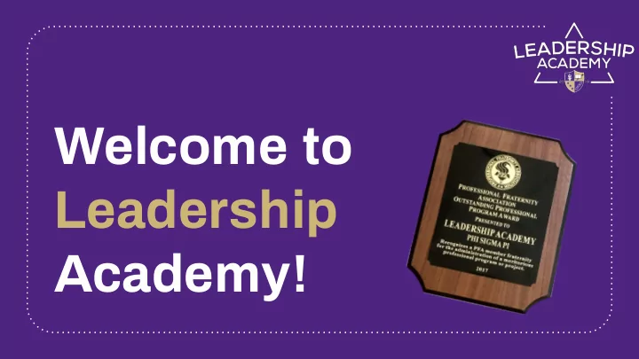 welcome to leadership academy meet the la team attendee