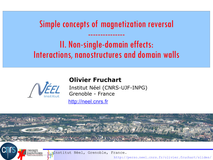 simple concepts of magnetization reversal ii non single