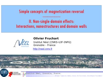 Simple concepts of magnetization reversal  ---------------  II. Non-single-domain effects: