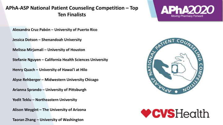 apha asp national patient counseling competition top