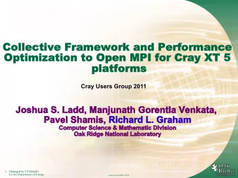 Collect  ollectiv  ive  e Fr  Framew  amewor  ork  k and  and Per  erfor  ormance  mance  Optimiz