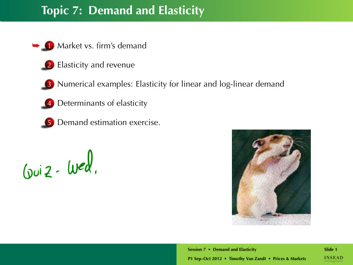 topic 7 demand and elasticity