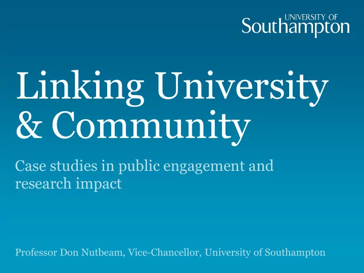 linking university community