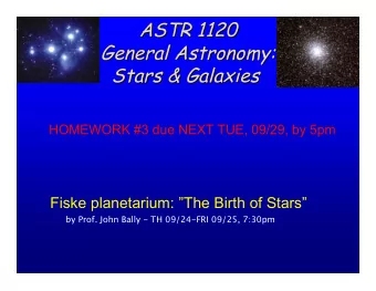 ASTR 1120  ASTR 1120  General Astronomy:  General Astronomy: Stars &amp; Galaxies  Stars &amp;