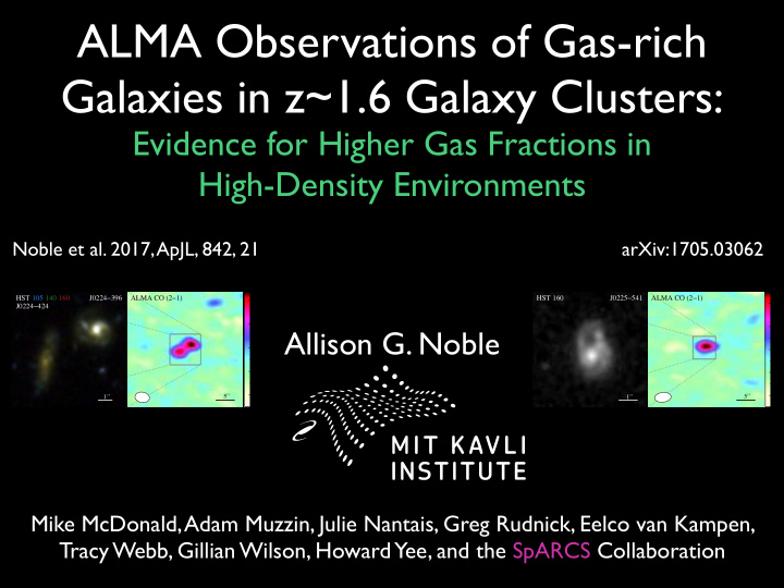 alma observations of gas rich