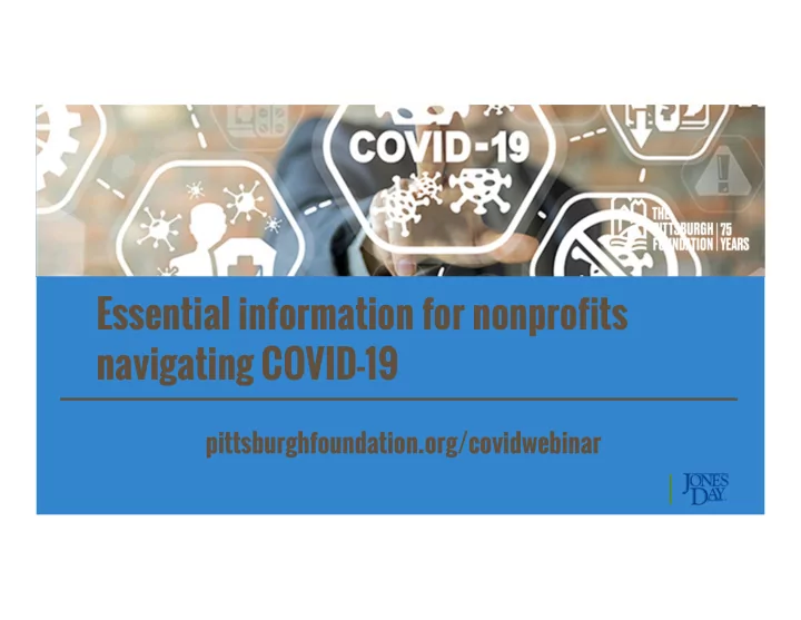 essential information for nonprofits navigating covid 19