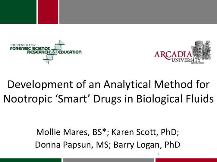 development of an analytical method for nootropic smart