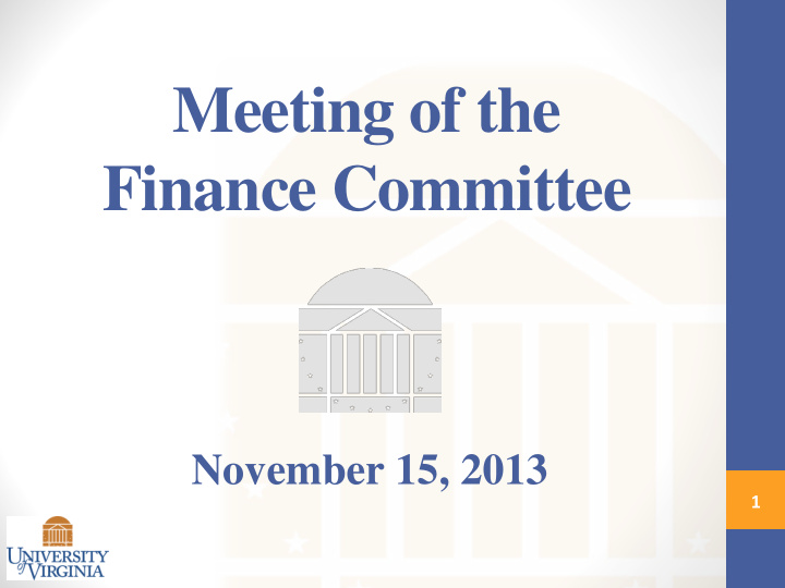 meeting of the finance committee