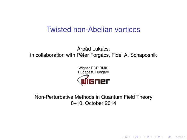twisted non abelian vortices