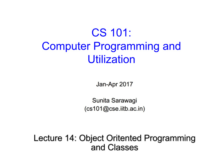 cs 101 computer programming and utilization about these