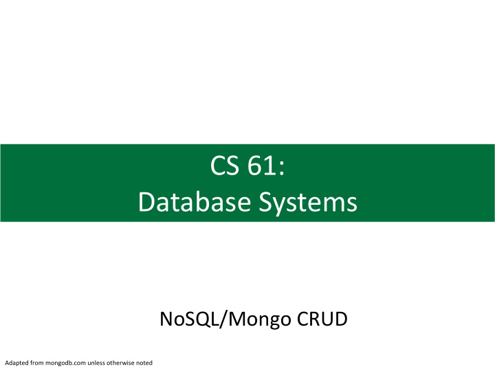 cs 61 database systems