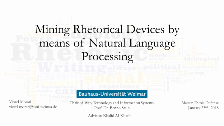 means of natural language processing